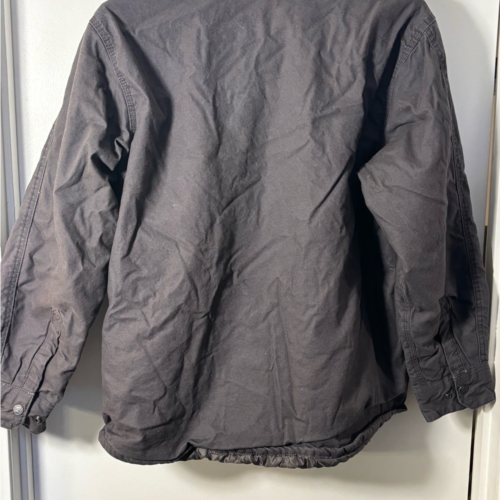 Berne Workwear Insulated Button Front Work Jacket Large Dark Gray - Picture 2 of 3